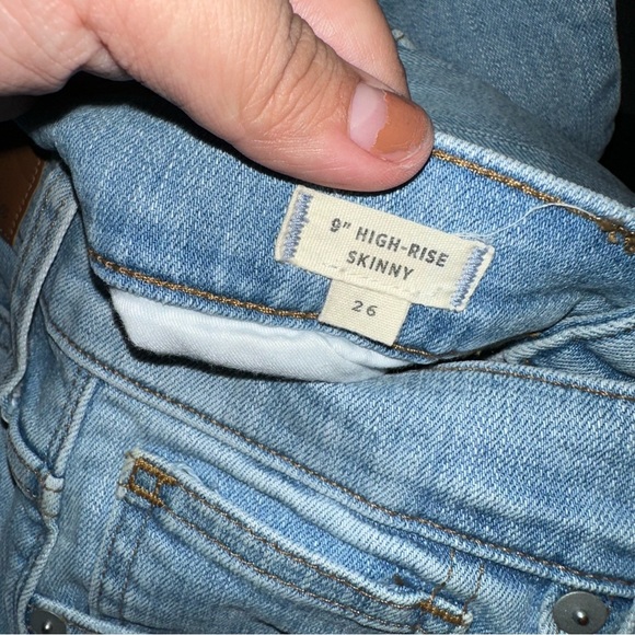 Madewell 9" Mid-Rise Skinny Crop Jeans in Asbury Wash sz 26 #J1 - Picture 7 of 7